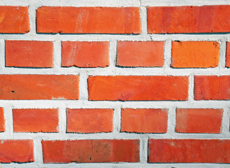 Red Brick Wall - obrazy, fototapety, plakaty
