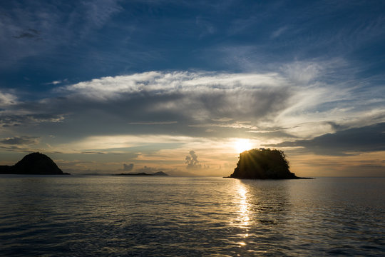 Sunset in Labuan Bajo in Indonesia