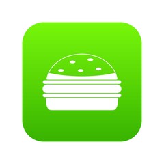Burger icon digital green