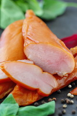 Smoked chicken fillet ready for eat