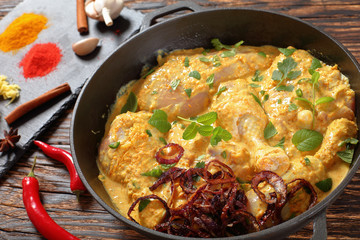chicken marinated in yogurt sauce with spices