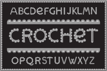Crochet letters set