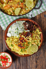 portion of a delicious chicken biryani