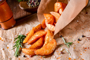 rosemary Potato wedges from the oven