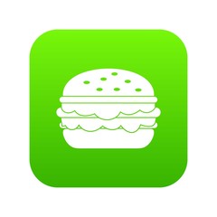 Burger icon digital green