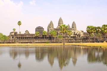 Famous landmark Angkor Wat complex, khmer culture, Siem Reap, Cambodia