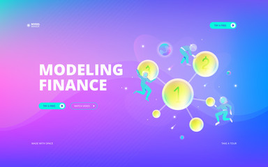Modeling finance web banner