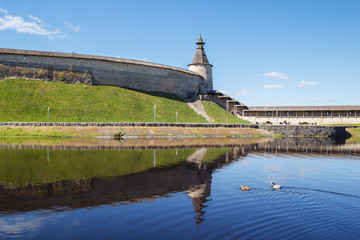 Fototapeta na wymiar Kutekroma tower in Pskov Kremlin