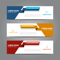 Design horizontal template flyer banner. Vector illustration.