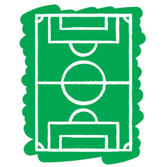 Hand draw soccer field © NokHoOkNoi