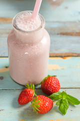 Healthy strawberry smoothie