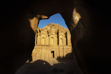 Monastery at Petra. Jordan landmark © Crazy nook