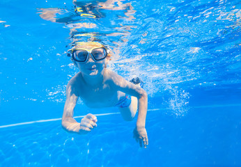 boy in swimming pool