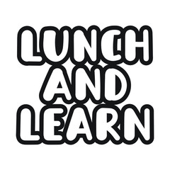 Lunch and learn. Vector hand drawn illustration.