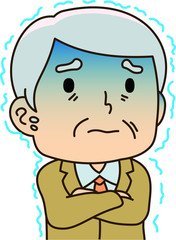 Veteran officer Facial expressions,fear