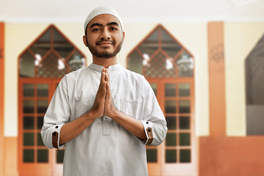 Muslim man smiling