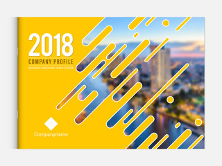Cover design template corporate business annual report brochure poster company profile catalog magazine flyer booklet leaflet. Cover page design element A4 landscape sample image with Gradient Mesh.