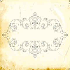 Vector baroque of vintage elements for design. 