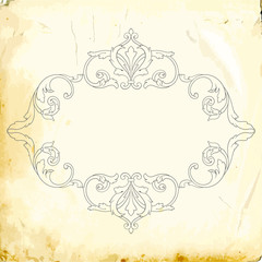 Vector baroque of vintage elements for design. 