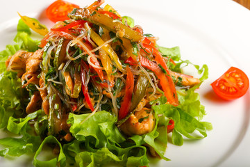 Salad with chicken and glass noodle