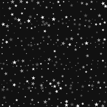 Random falling stars. Chaotic scatter lines with random falling stars on black background. Graceful Vector illustration.