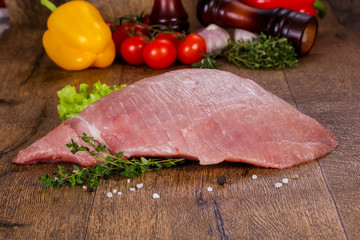 Raw pork meat