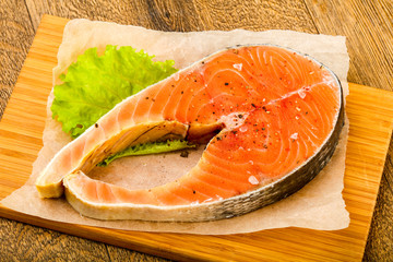 Raw salmon