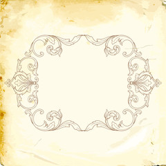 Vector baroque of vintage elements for design. 