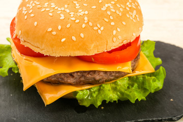 Burger with cheese