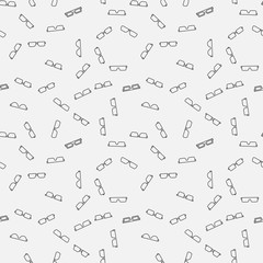 Vector outline glasses seamless pattern