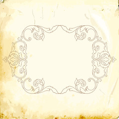 Fototapeta premium Vector baroque of vintage elements for design. 