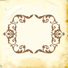 Vector baroque of vintage elements for design. 