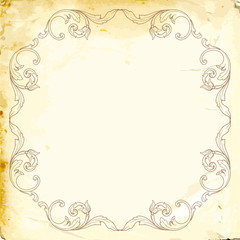 Vector baroque of vintage elements for design. 