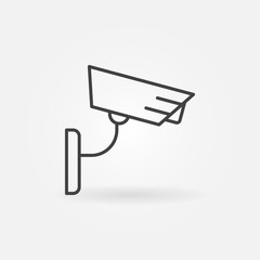 CCTV vector concept icon in thin line style