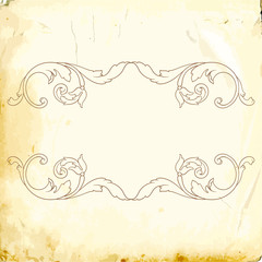 Vector baroque of vintage elements for design. 