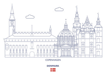 Obraz premium Copenhagen City Skyline, Denmark