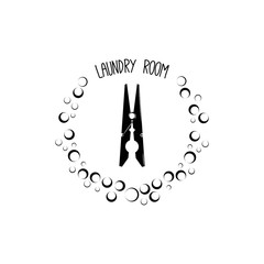 Clothes Clip . Laundry and Dry Cleaning