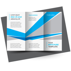 Brochure design template, creative tri-fold, trend brochure polygons