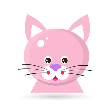 Vector image of a cat design on a white background. Vector, illustration eps10
