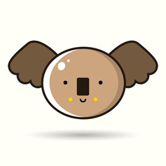Vector image of a koala design on a white background. Vector, illustration eps10