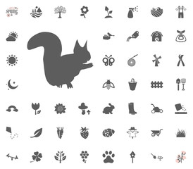 Squirrel icon. Spring vector illustration icon set.