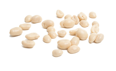 Fototapeta na wymiar nuts in white chocolate isolated