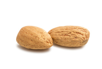 golden almonds isolated