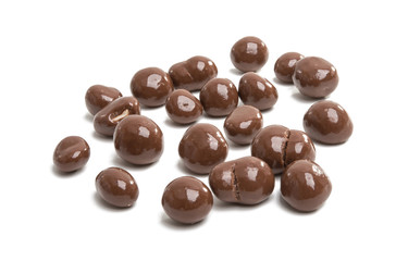 nuts in chocolate isolated