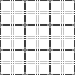 Naklejka premium Black and white abstract simple checker striped geometric seamless pattern, vector