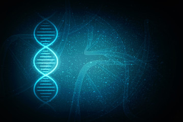 2d render of dna structure, abstract background
