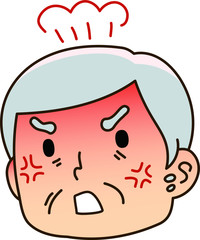 Veteran officer Face,disappointed