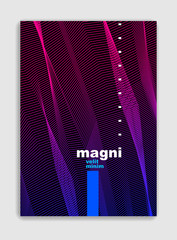 Art linear vector minimalistic trendy brochure design, cover template, geometric halftone gradient. For Banners, Placards, Posters, Flyers. Perfect and unlike, pattern texture.