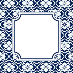Chinese Porcelain Style Background, Template, Floral Pattern