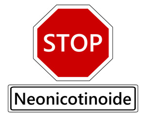 Verkehrsschild Stop  für Neonicotinoide
